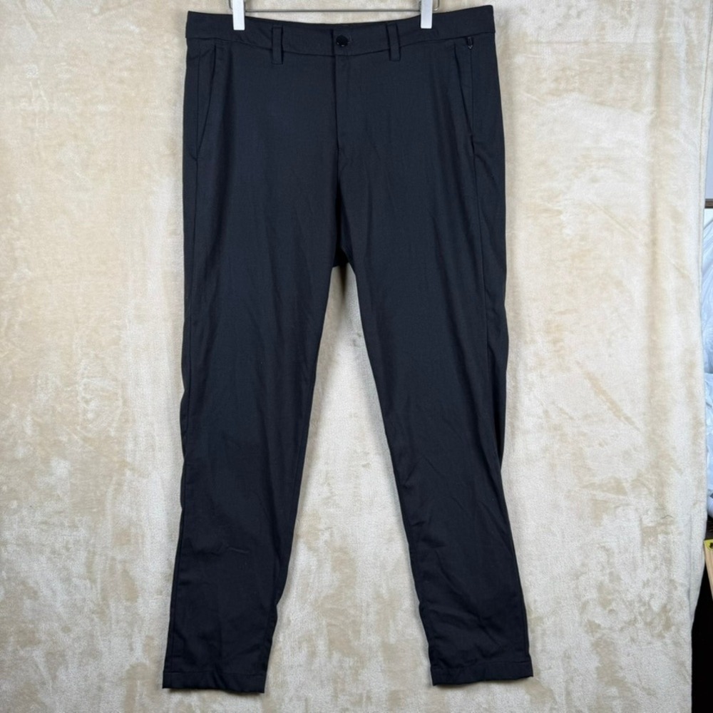 Lululemon Commission Pant Slim Mens 36 Black Charcoal Tech Chino Trousers
